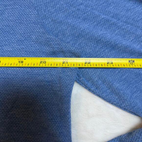 Lululemon Performance Shirt Mens Large Long Sleeve Mesh Vent Blue Heathered - Picture 5 of 7